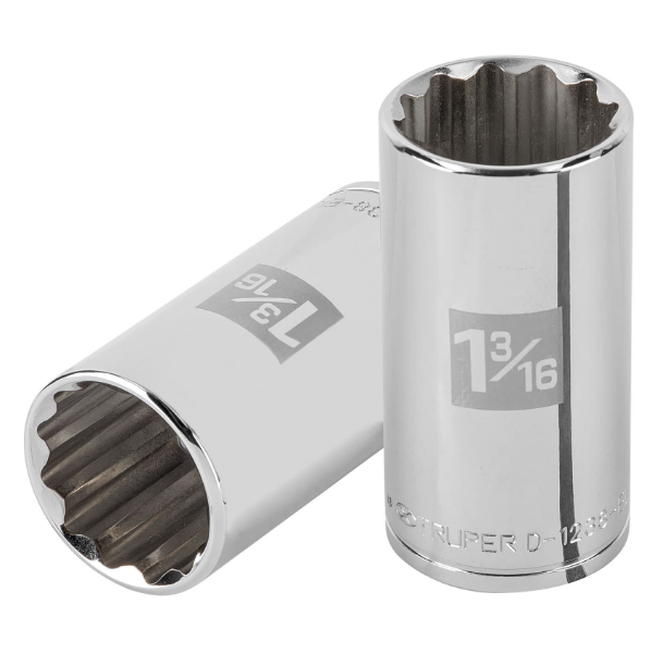 DADO DE 1-3/16", CUADRO DE 1/2", 12 PUNTAS LARGO, D-1238-EL