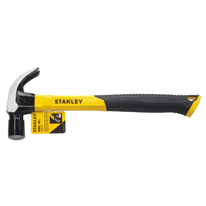 MARTILLO DE UÑA CURVA DE 16 OZ, MANGO DE FIBRA DE VIDRIO, STANLEY