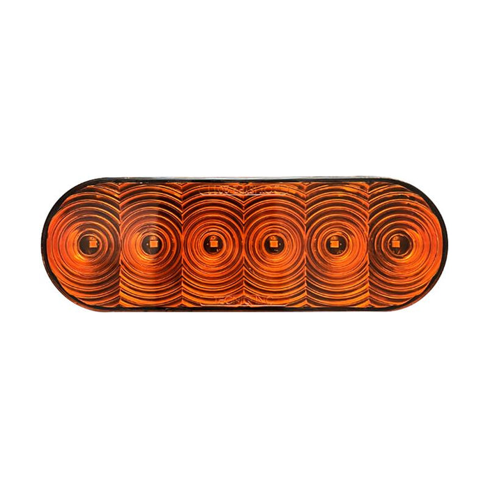 FOCO AMBAR OVALADO 6" CONEXION 3 POLOS