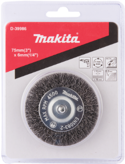 CARDA REDONDA DE ALAMBRE 3" ZANCO 1/4" P/TALADRO
