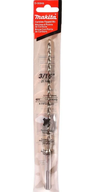BROCA SDS-PLUS 3/16" X 8-1/4" (1 PZA)