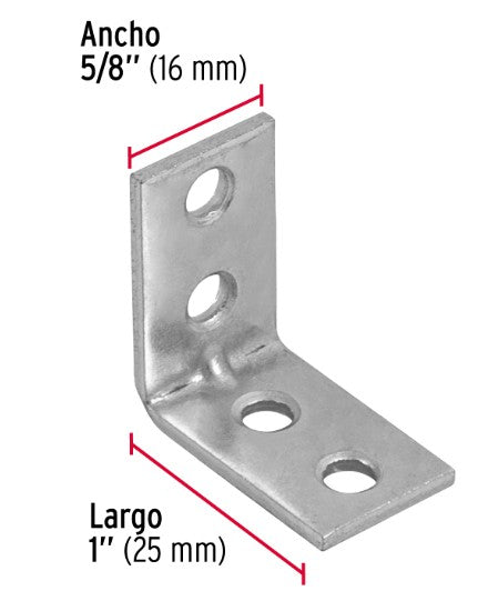 ESCUADRAS ESQUINERAS 1"X 1" 24 PZ FIERO