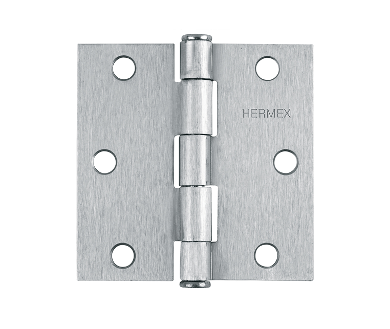BISAGRA CUADRADA 3", CROMO MATE, CABEZA PLANA (PIEZA)