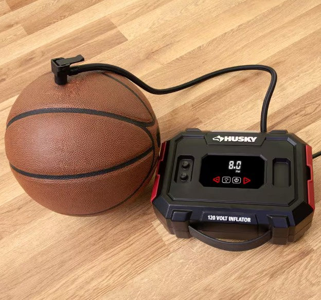 COMPRESOR INFLADOR HUSKY 120V LUZ LED