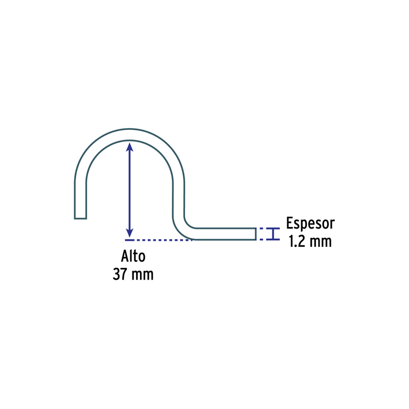 ABRAZADERA DE UÑA PARA TUBO DE 1-1/2"