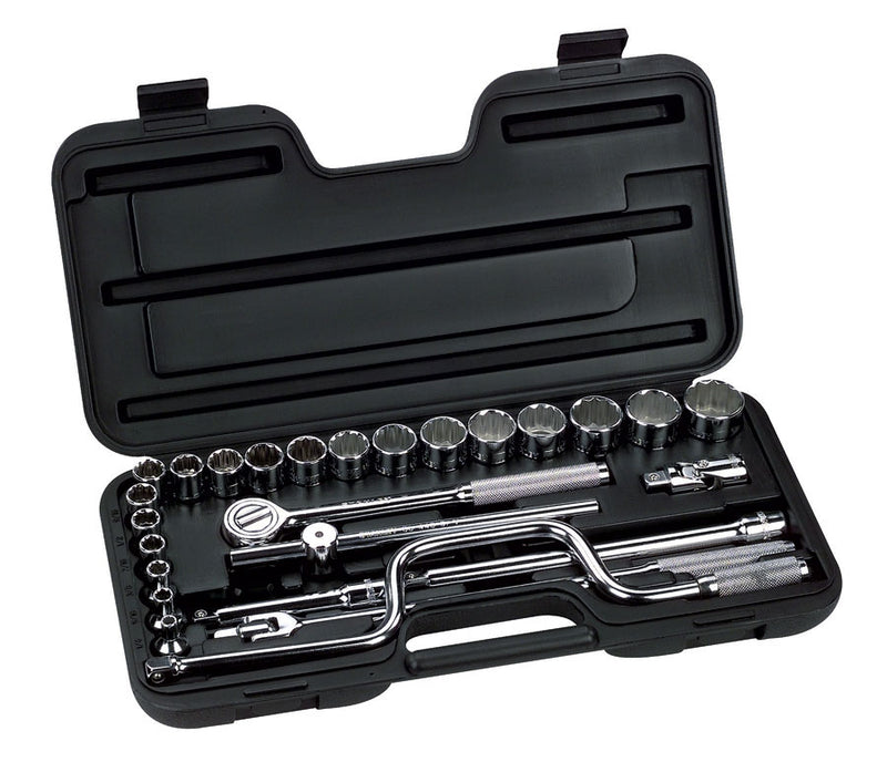 JUEGO DE DADOS CUADRO DE 1/2, STD 27 PZA CON ESTUCHE
