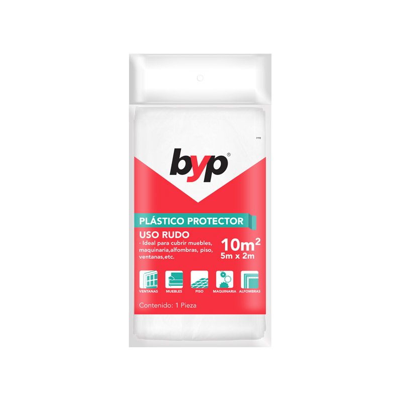 PLASTICO PARA RECUBRIMIENTO DE PINTURA, TRANSPARENTE 6.5x16 ft