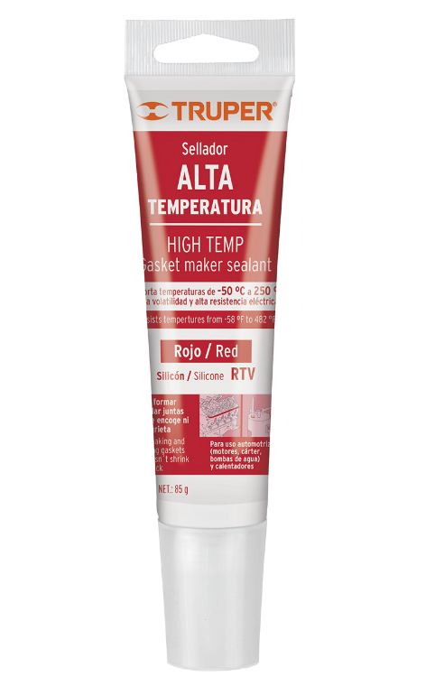 SELLADOR PARA ALTAS TEMPERATURAS, SILICÓN ROJO, 85 GR"