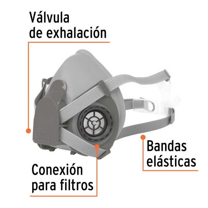 RESPIRADOR PROFESIONAL DE MEDIA CARA SIN CARTUCHOS