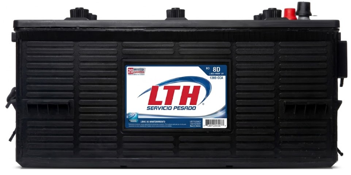 ACUMULADOR "8D" LTH SERV. PESADO DE 1125 AMP. DE ARRANQUE EN FRIO, -/+, ALTO RENDIMIENTO
