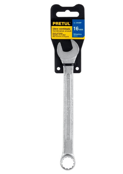 LLAVE COMBINADA MILIMETRICA 16 mm X 200 mm DE LARGO PRETUL