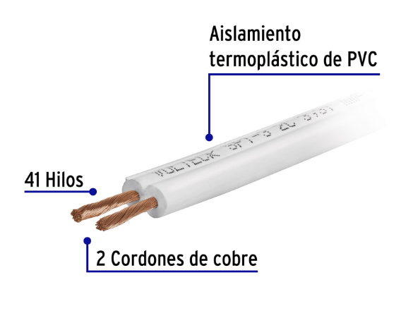 CABLE DUPLEX 14AWG FLEXIBLE SPT (METRO)