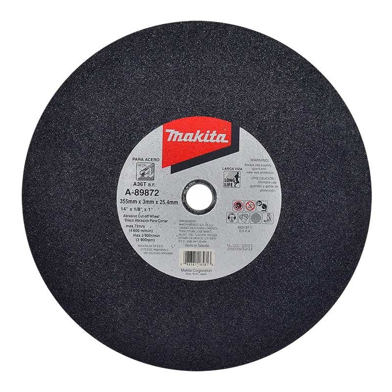 DISCO DE CORTE ABRASIVO 14" (CAJA 5 PIEZAS)