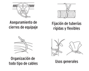Cincho de acero inoxidable para asegurar equipaje y fijar tuberías