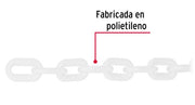 Cadena plástica blanca de eslabones fabricada en polietileno
