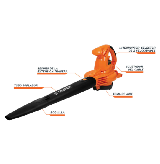 SOPLADORA CON MOTOR ELECTRICO TRUPER, CAPACIDAD DE 1440