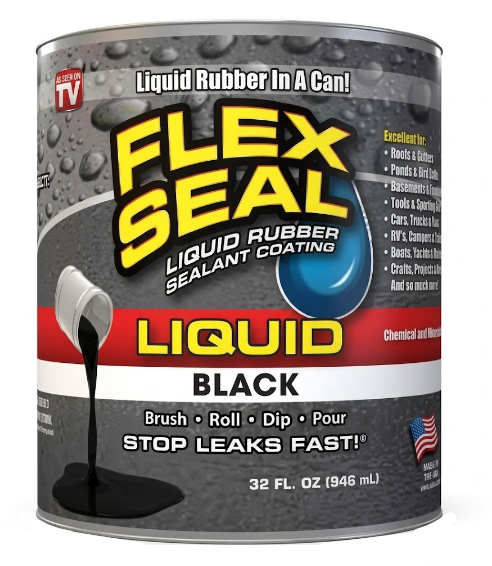 IMPERMEABILIZANTE DE GOMA NEGRO LATA DE 32 oz FLEX SEAL