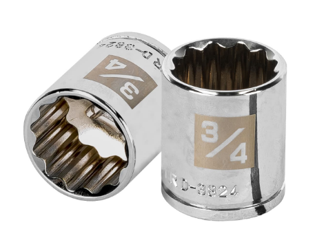 DADO DE 3/4", CUADRO DE 3/8", 12 PUNTAS, D-3824