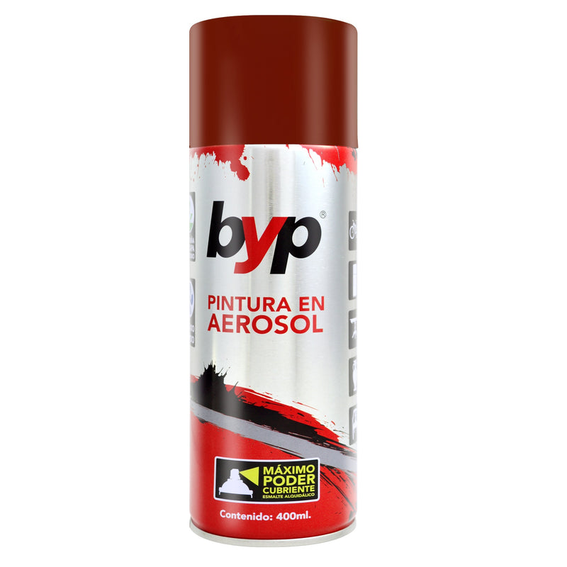 PINTURA EN AEROSOL, COLOR MARRON, 400 ml, BYP