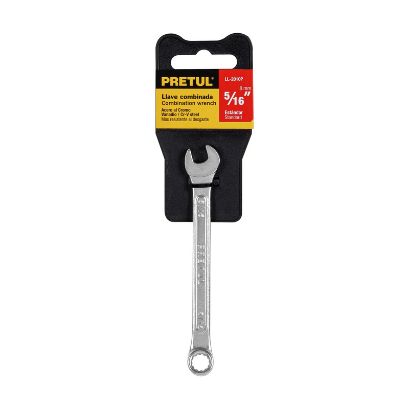 LLAVE COMBINADA 5/16" X 120 mm DE LARGO PRETUL