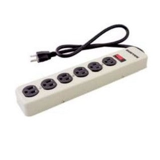 BARRA MULTICONTACTOS 6 TOMAS C/SUPRESOR 600J, 14 AWG, 75CM