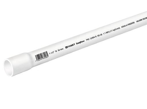 TUBO HIDRAULICO DE PVC, 3M, 1-1/2", RD 26