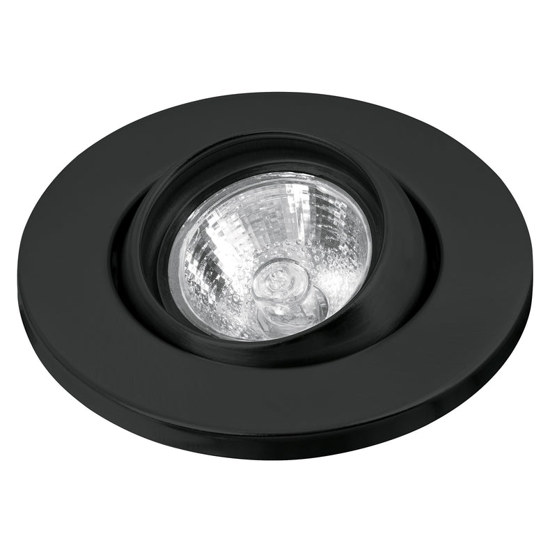 LUMINARIO EMPOTRABLE ESFERICO SPOT DIRIGIBLE COLOR NEGRO