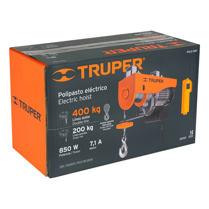 POLIPASTO ELECTRICO DE 200/400 KG