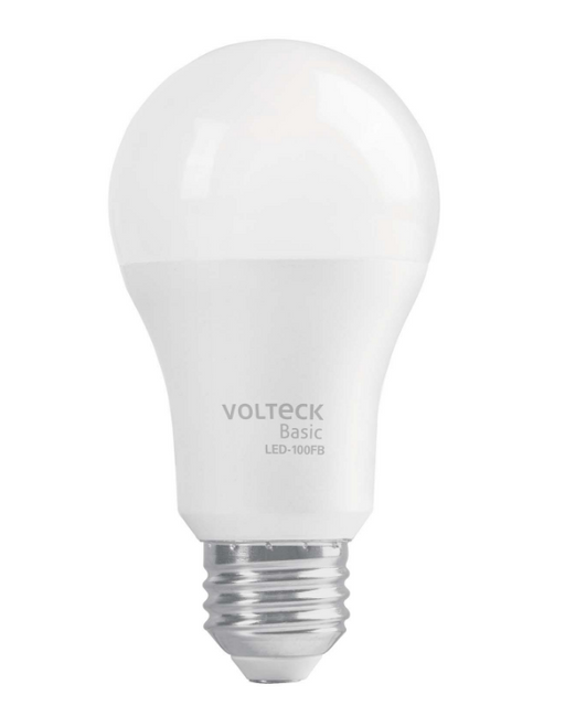 Bombilla LED Volteck Basic, diseño tipo globo, texto y base roscada