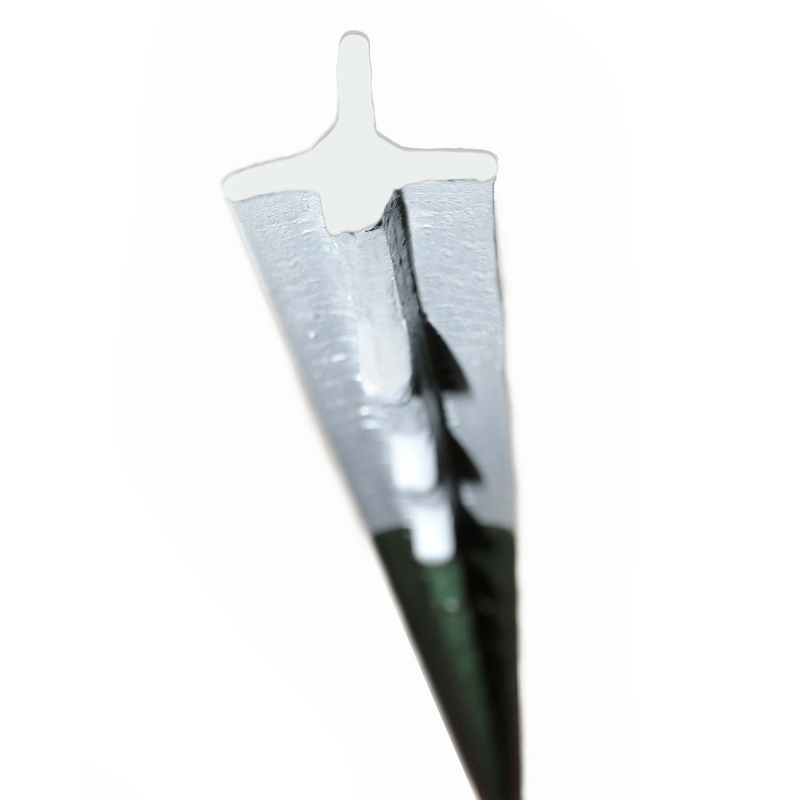 Conector superior del poste de cerco verde claro con refuerzo metálico