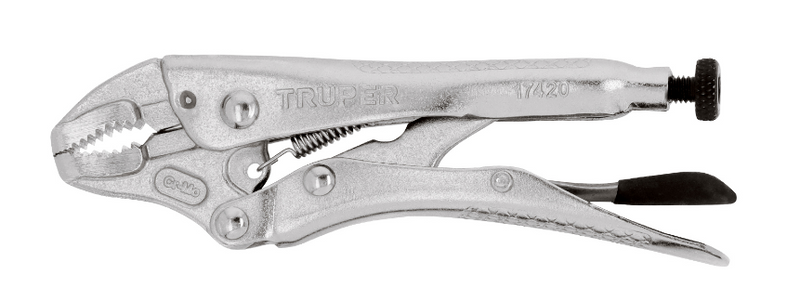 PINZA DE PRESION DE 5", MORDAZA CURVA, TRUPER