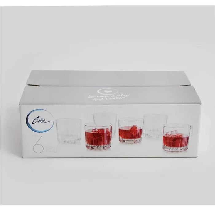 JUEGO DE VASOS DOF KRISTALINO DE 6 PIEZAS