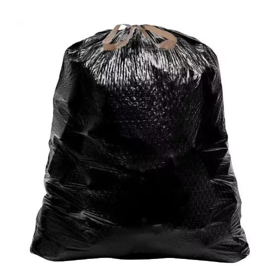 BOLSAS PARA BASURA CON CORDÓN DE ALTA RESISTENCIA NEGRAS 33 GAL 40 PZ.