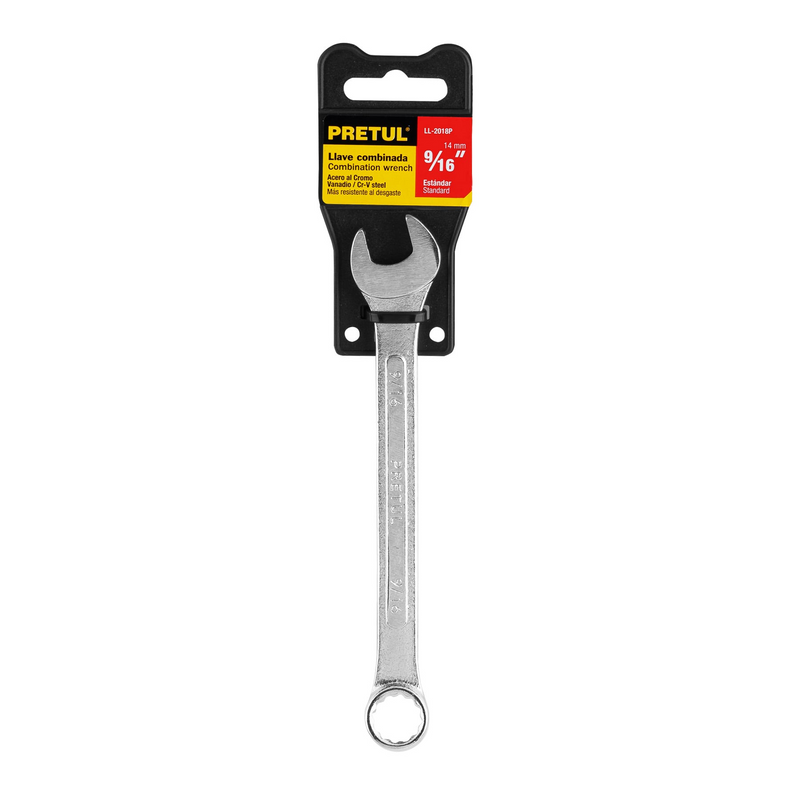LLAVE COMBINADA 9/16" X 180 mm DE LARGO PRETUL