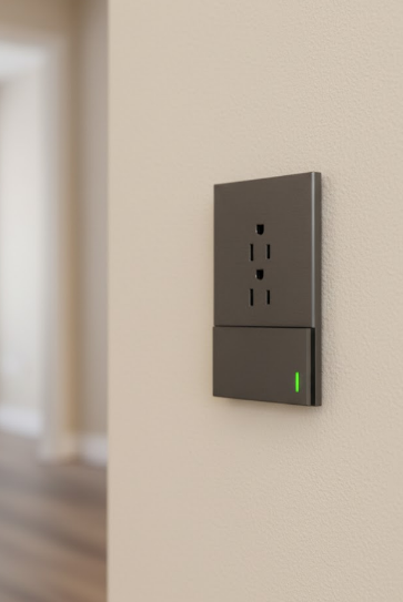 APAGADOR SENCILLO + TOMACORRIENTE DOBLE FONTANA 127 V / 15 A PLASTICO ABS GRIS