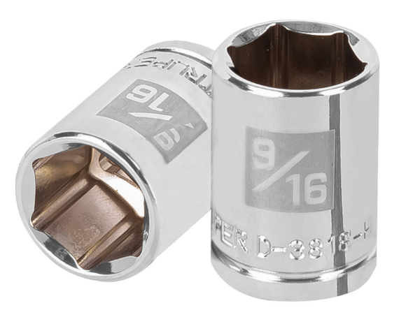DADO DE 9/16", CUADRO DE 3/8", 6 PUNTAS, D-3818-H