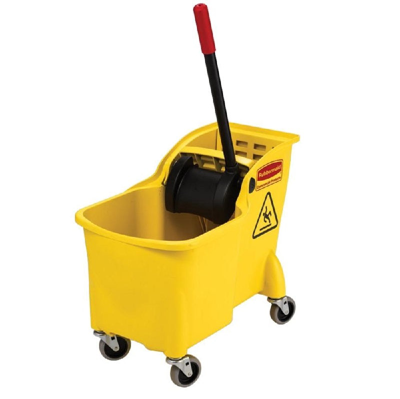 CUBETA EXPRIMIDORA RUBBERMAID, CAPACIDAD DE 31QT COLOR AMARRILLO