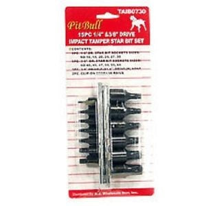 JUEGO DE DADOS C/15 PUNTAS TORX DE IMPACTO