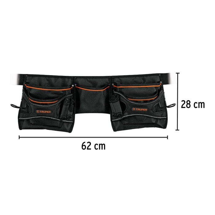 PORTA HERRAMIENTAS DE POLIESTER, 20 COMPARTIMENTOS, TRUPER