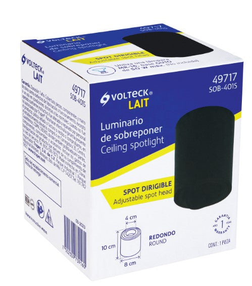 LUMINARIO DE SOBREPONER CON SPOT DIRIGIBLE REDONDO