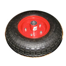 LLANTA NEUMATICA PARA CARRETILLA, 14", EJE 5/8" COMPLETA
