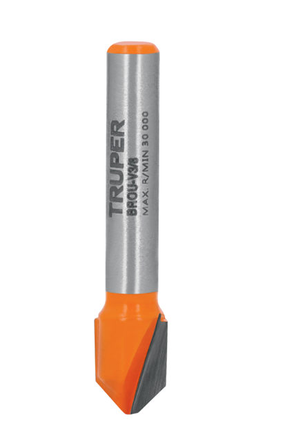 BROCA PARA ROUTER, CORTE EN V DE 3/8"