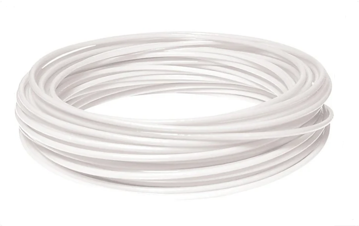 Cable recubierto para tendero blanco en rollo, 30 m