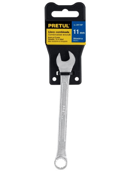 LLAVE COMBINADA MILIMETRICA 11 mm X 150 mm DE LARGO PRETUL