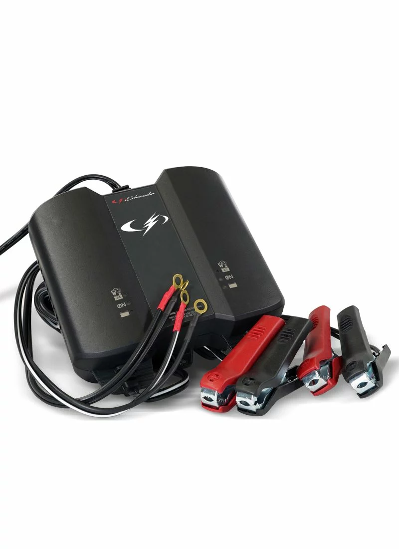 CARGADOR DE BATERIAS  2 BANCOS 6 V/12 V 2 A