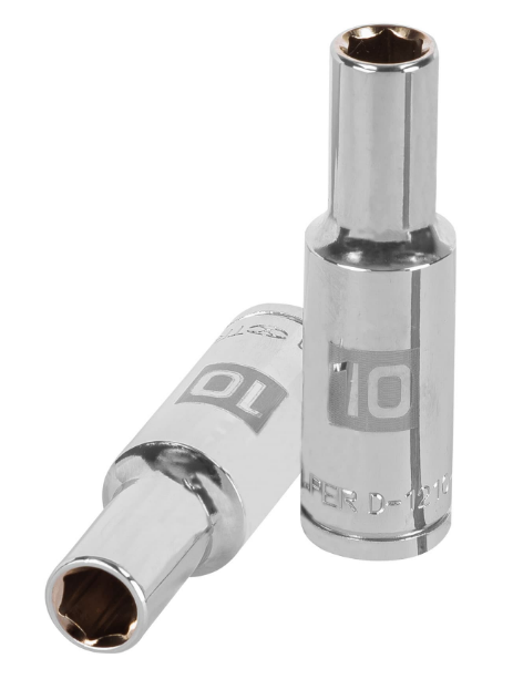 DADO DE 10 mm, CUADRO DE 1/2", 6 PUNTAS LARGO, D-1210-ML
