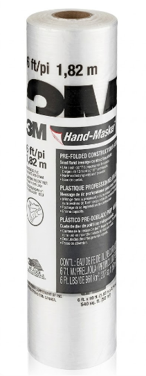PLASTICO PARA CONTRATISTA, TRANSPARENTE, 1.82 m x 27.43 m