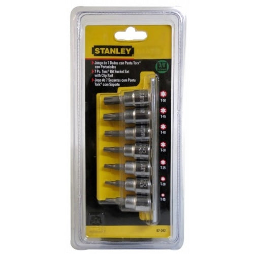 JUEGO DE DADOS CUADRO DE 3/8 PUNTA TORX© 7 PZAS