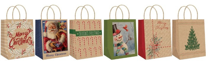 BOLSA DE PAPEL PARA REGALO 8 x 10.5 NAVIDEÑA