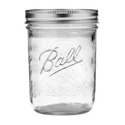 Frasco de vidrio boca ancha con tapa metálica, logotipo Ball